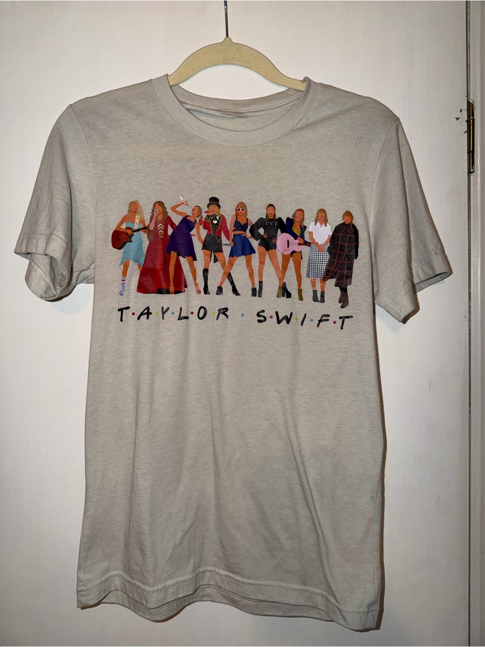 Taylor Swift Beige Graphic Short Sleeve Tee